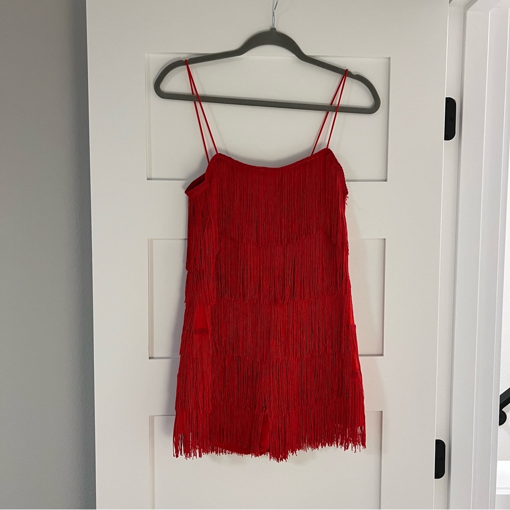 Red Fringe Dress